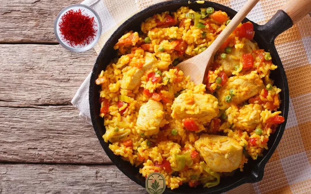 Chicken and saffron rice