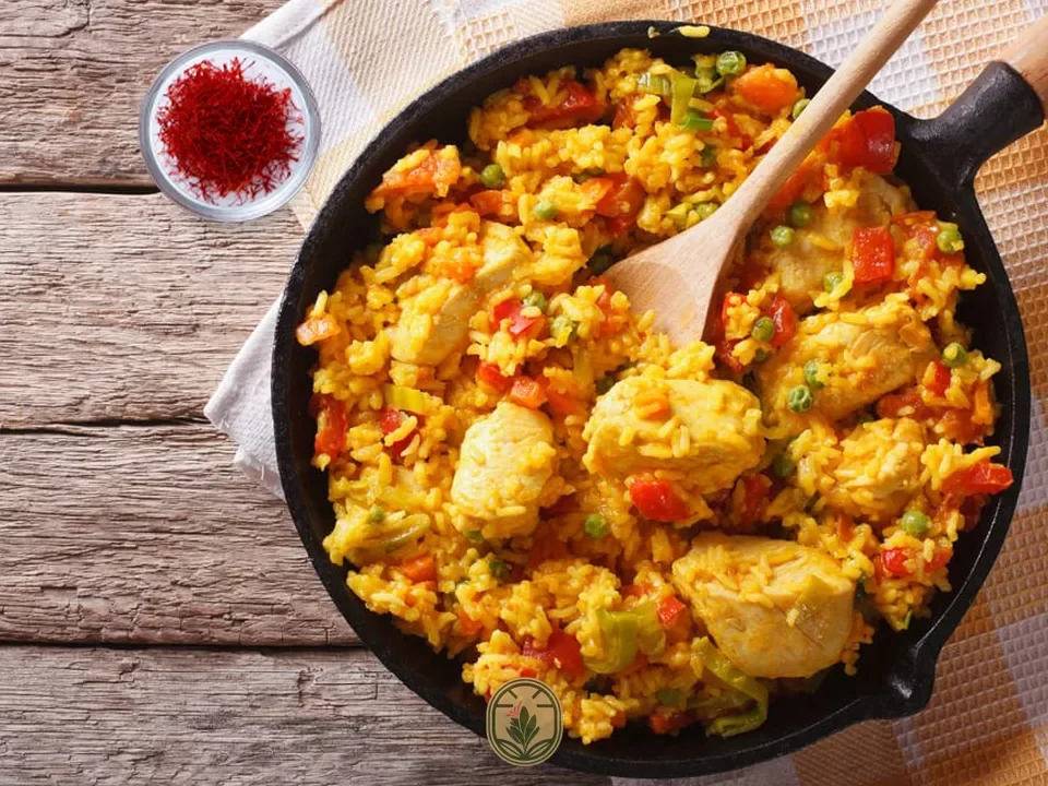 Chicken and saffron rice